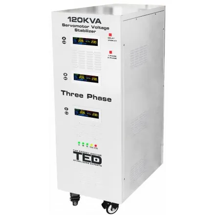 Stabilizator trifazat cu ServoMotor 400V, 120KVA / 85KW, unda sinusoidala pura, TED Electric TED000088