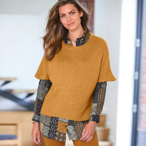 Pulover cu mâneci la cot