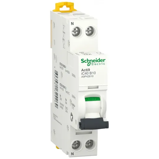 Siguranta automata Acti9 iC40 1P+N 10A, 4,5kA/6kA, curba B Schneider A9P42610