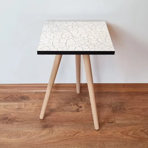 Masuta, Hanah Home, Shp221, 35x42x35 cm, Alb/Gri