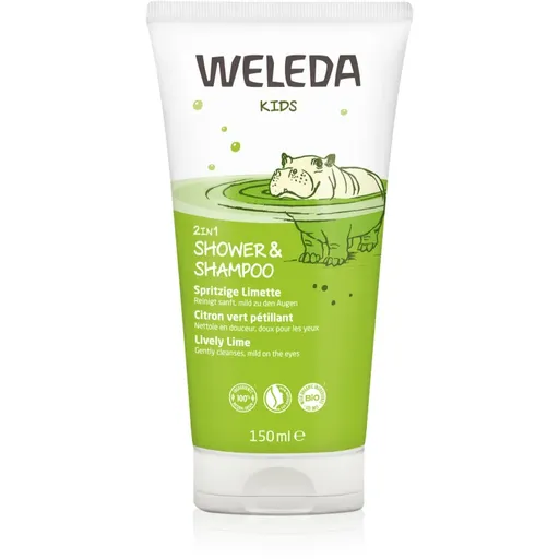 Weleda Kids Cheerful Lime cremă de duș și șampon pentru copii 2 in 1 150 ml