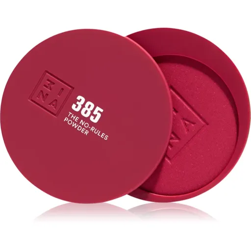 3INA The No-Rules Powder machiaj multifuncțional pentru ochi, buze și față culoare 385 - Raspberry pink, shimmer 8 g