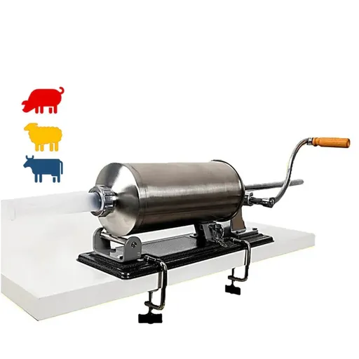 Masina de Umplut Carnati, Carnatar Inox, 4 Kg, Orizontal, 5 Palnii Incluse, VNS-O4