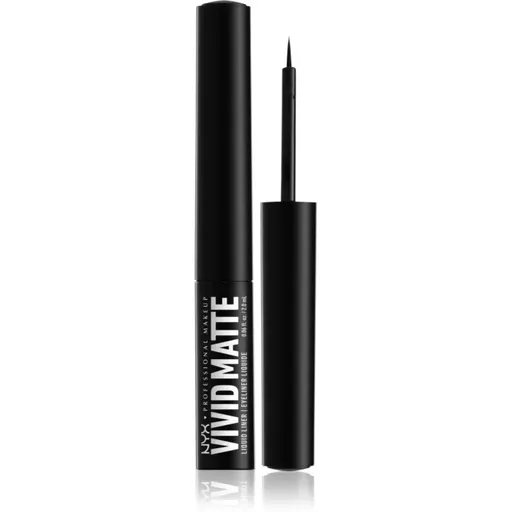 NYX Professional Makeup Vivid Matte eyeliner cu efect matifiant culoare Black 2 ml
