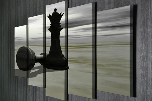 Tablou decorativ, BC87, Cadru: 100% LEMN (grosime: 3 cm), Multicolor