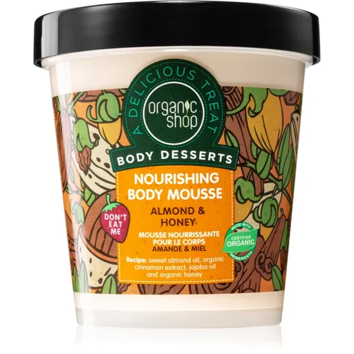 Organic Shop Body Desserts Almond & Honey spuma de corp nutritie si hidratare 450 ml