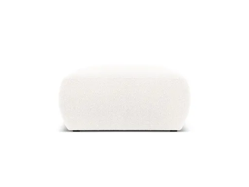 Taburet, Molino-101, Micadoni Home, 75x75x36 cm, tesatura boucle, alb