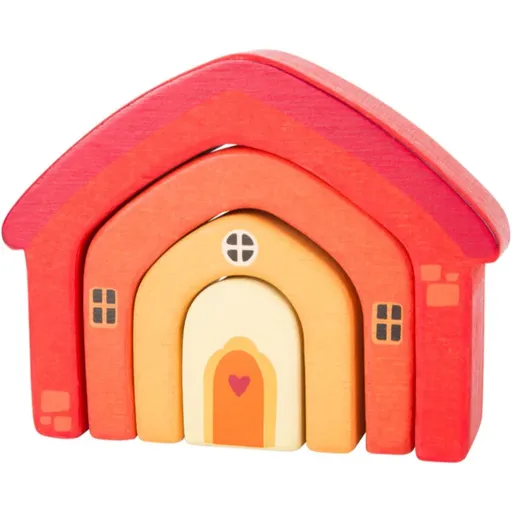 Small foot Wooden Building Blocks House jucărie cu activități din lemn 12 m+ 4 buc