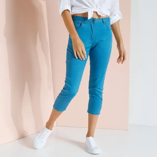 Pantaloni slim fit 7/8 din tweed