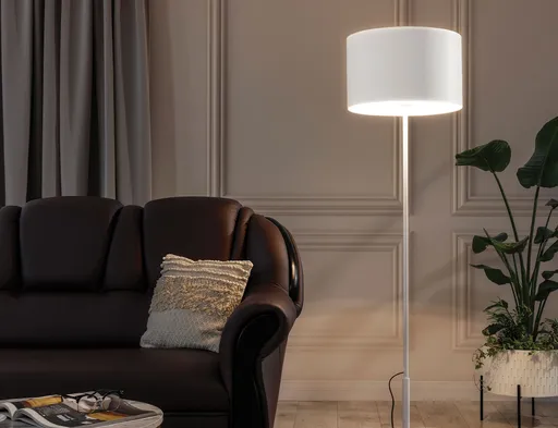 Lampadar ELTAP, Vespillo, 40x150 cm, 1xE27, 15W, otel/PVC, alb