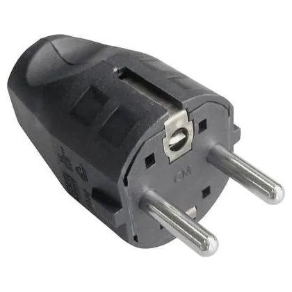 Stecker Schuko Bachmann 910.100, Demontabil, Pentru cordoane de la 3x0.75mm pana la 3x1.5mm, Negru 910.100