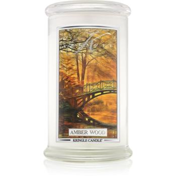 Kringle Candle Amber Wood lumânare parfumată 624 g