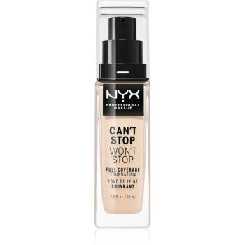 NYX Professional Makeup Can't Stop Won't Stop Full Coverage Foundation fond de ten cu acoperire ridicată culoare 03 Porcelain 30 ml