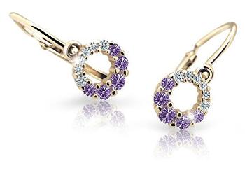 Cutie Jewellery Cercei din aur pentru copii C2154-10-X-1 violet