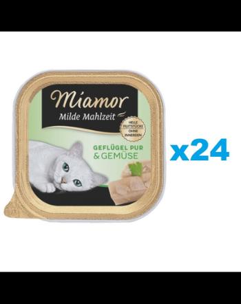 MIAMOR Milde Mahlzeit Poultry Pure&amp;Vegetables 24x100g pasare si legume, conserva pisica