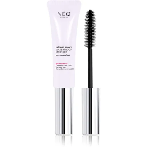 NEO MAKE UP Intense Serum Waterproof Mascara mascara waterproof pentru volum si separarea genelor culoare Black 9 ml