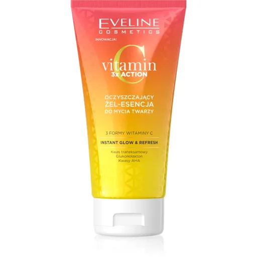 Eveline Cosmetics Vitamin C 3x Action gel de curățare Cu AHA Acizi 150 ml