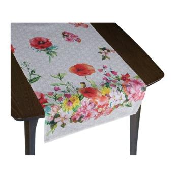 Traversă de masă Bellatex Flowers roz , 40 x 135 cm