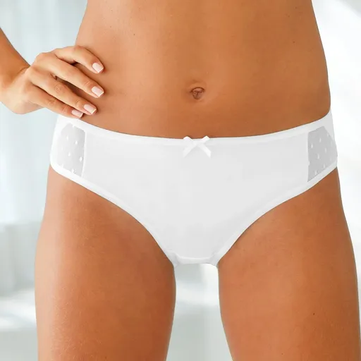 Set de 2 chiloți midi din microfibră și tul