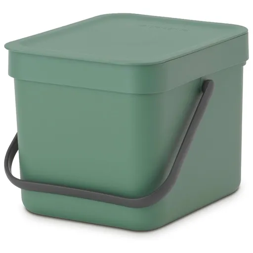 Brabantia Coș de colectare selectivă a deșeurilor Sort&Go 1003233, 6 l, Mâner, Montabil pe perete, Verde închis