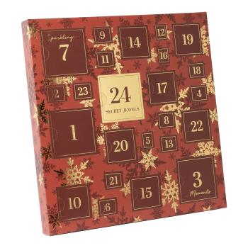 Troli Calendar Advent de bijuterii - roșu