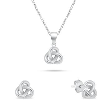 Brilio Silver Set de bijuterii din argint SET271W (colier, cercei)