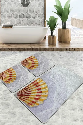 Set covorase de baie, L'essentiel Maison, Concha Djt, Multicolor