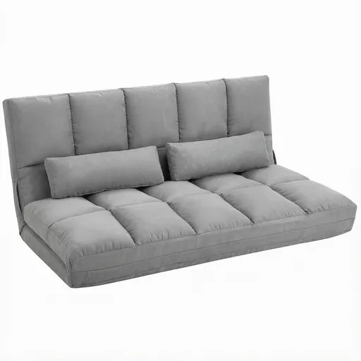 HOMCOM Canapea De Podea Pliabila, 130x73x60 cm Gri | Aosom Romania