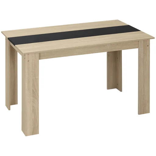 HOMCOM Masă de Dining pentru 4-6 Persoane, Masă de Bucătărie Modernă din Lemn, 120x69x75 cm, Lemn Natural | Aosom Romania