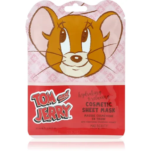 Mad Beauty Tom & Jerry Sheet Mask - Jerry mască textilă hidratantă cu acid hialuronic 1 buc