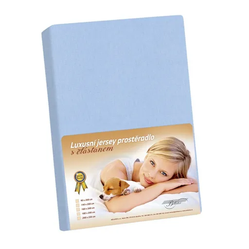 Cearceaf jersey cu elastan, albastru, albastru, 90 x 200 cm