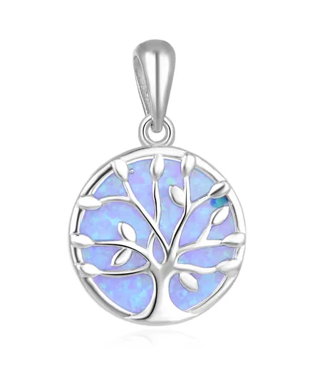 Beneto Pandantiv din argint cu opal Jingle bell pomul vieți AGH131L