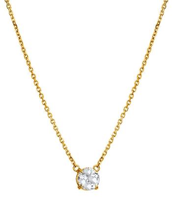 Hot Diamonds Colier elegant placat cu aur cu topaz și diamant Gemstone DN214
