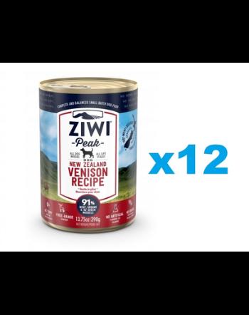 ZIWIPEAK Dog Venison hrana cu vanat, pentru caini 12 x 390 g