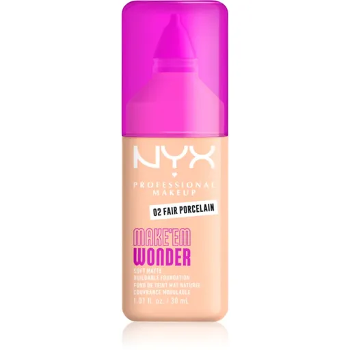 NYX Professional Makeup Make ‘Em Wonder make-up usor matifiant culoare 02 Fair Porcelain 30 ml