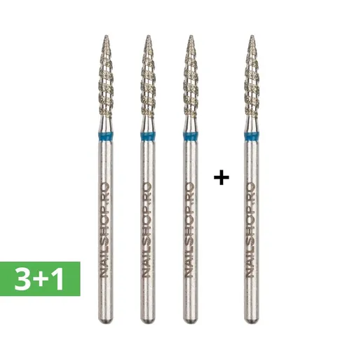 Set 3+1 gratis - bit diamant - flacara fina #124