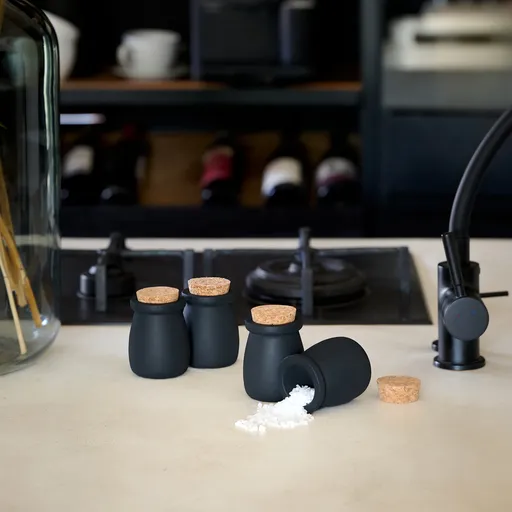 ODLITO Cutie de beton CAST – Nefertiti – grafit (negru) – 8 cm – 4 buc