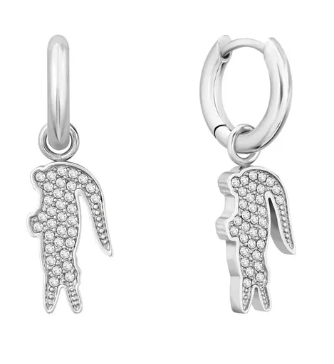 Lacoste Cercei rotunzi din oțel 2in1 Crocodile 2040283