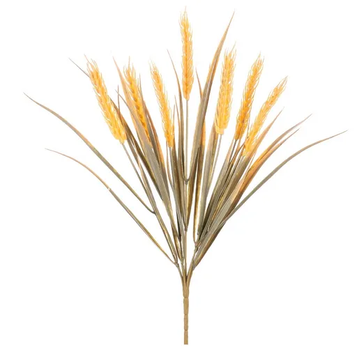 Buchet cu spice de cereale - ornament artificial, culoare crem-galben, 20 x 40 cm