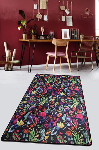 Covor, Pictura, 80x150 cm, Poliester, Multicolor