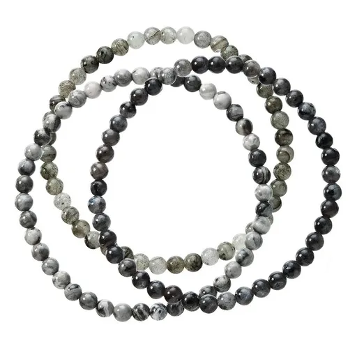 Evolution Group - Pavona Set de brățări cu mărgele din pietre minerale 43043.3 negru