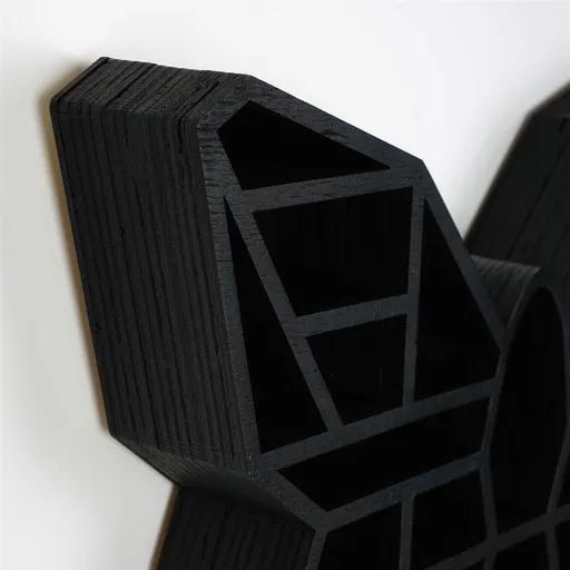 Raft de perete, Hanah Home, Cry007-S, 27x40x6 cm, Negru