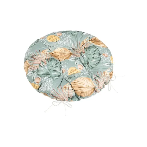 Bellatex Perna Adéla matlasată rotundă Monsteratrandafir galben, 40 x 40 cm