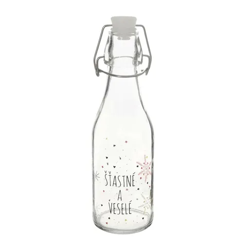 Orion Sticlă cu capac cu clemă Floc roșu, 0,29 l, 290 ml