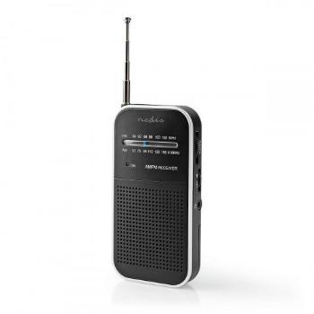 Radio de buzunar Nedis FM 1,5 W,argintiu/negru