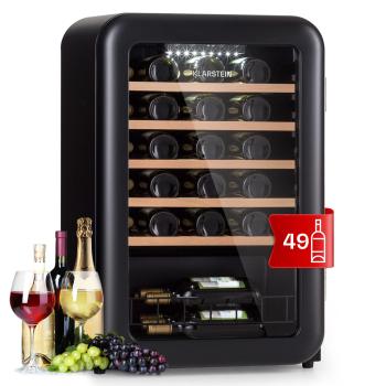 Klarstein Vintage 49 Uno, frigider pentru vin, 110 l, 49 sticle, 4-22 °C, Retro