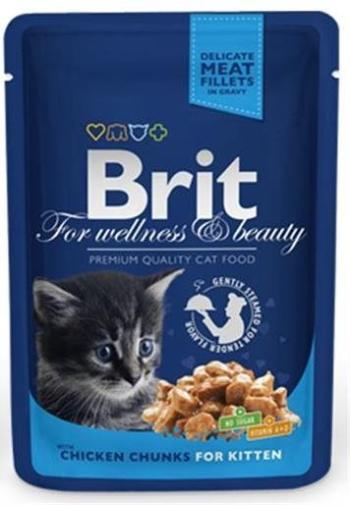 BRIT Premium cat Kapsička Kitten Chicken Chunks 100g