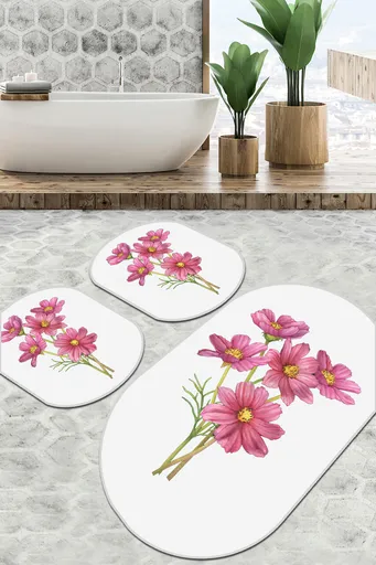 Set covorase de baie, L'essentiel Maison, Sitivo Djt, Alb