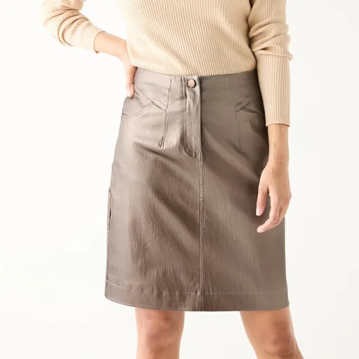 Fustă scurtă din imitație de piele