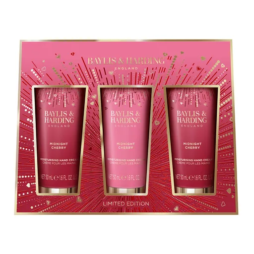 Baylis & Harding Set cadou cremă de mâini Midnight Cherry 3 x 50 ml